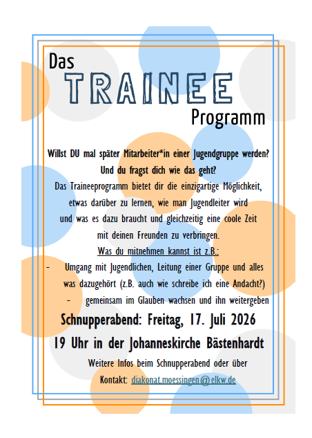 Einladung Trainee 2026